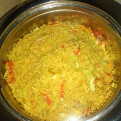 A picture of Dambun shinkafa mai veggies.