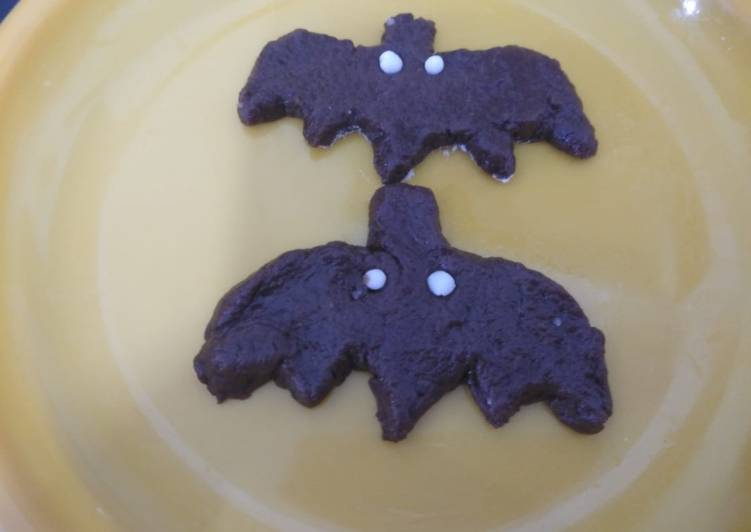 Bat shape cookies for halloween