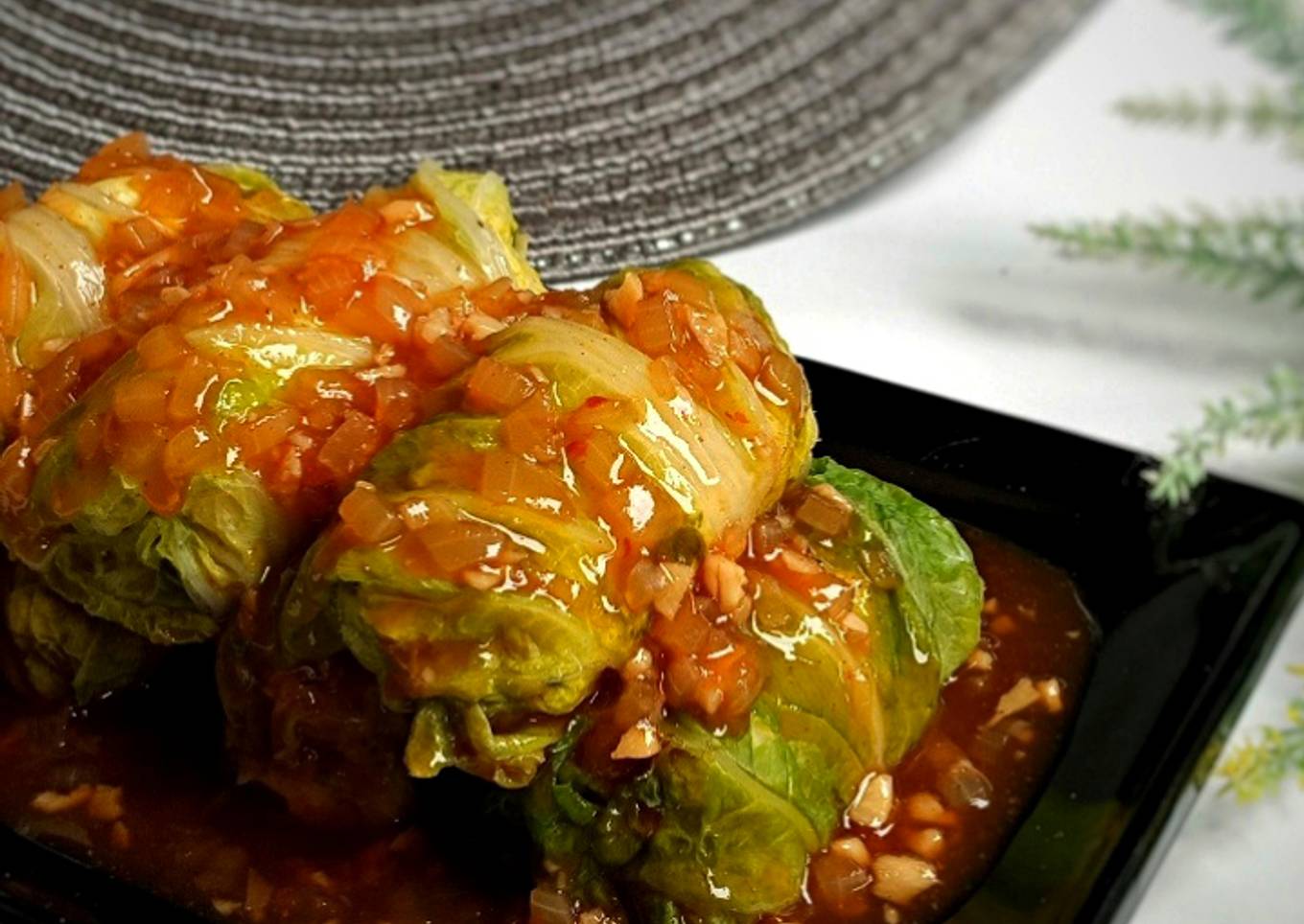 Sawi Putih Gulung Isi Ayam Udang Tahu