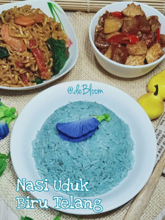 Foto resep 785. Nasi Uduk Biru Telang