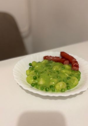 Zöldborsós gnocchi recept fotója