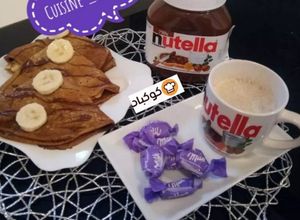 صورة لوصفة ليكراب بالنوتيلا والموز🍫🍌🍫🍌