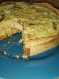 Una foto de Quiche en tortitas de trigo