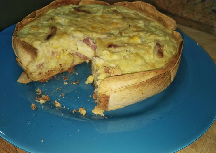 Quiche en tortitas de trigo