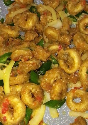 Foto resep Cumi tepung cabe bombay