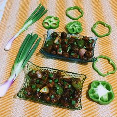 A picture of Dry Soya Chilli.