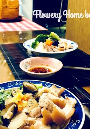 Hình của món Nui giò heo hầm rau củ<3.