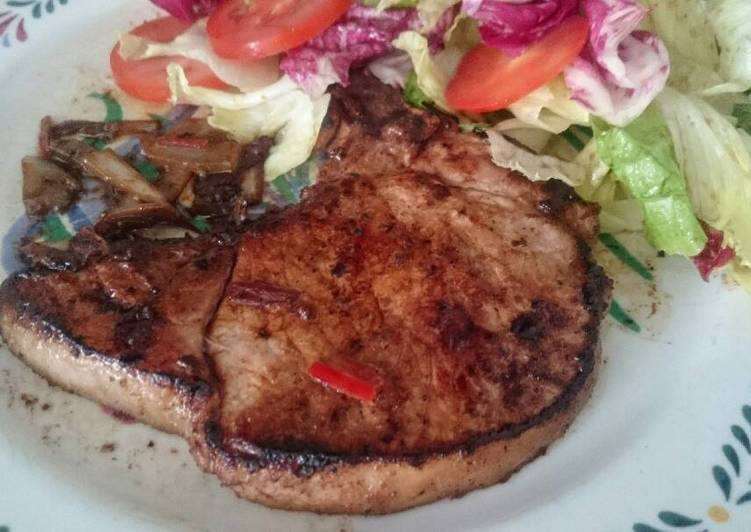 Bisteca de porco com tempero oriental - Tudogosreceitas