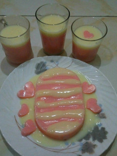 Foto resep Puding Strawberry Yoghurt Vla Vanila