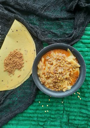 A picture of Methi Papad Sabzi jain.