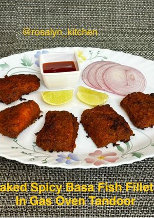 A picture of Baked Spicy Basa Fish Fillets in Gas Oven Tandoor.