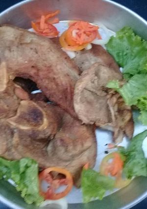 A picture of Braaied pork.