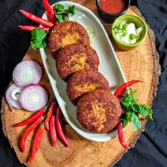 A picture of Curd filled Kabaab (Shikam puri).