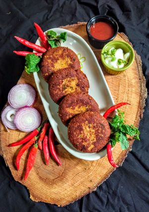 A picture of Curd filled Kabaab (Shikam puri).