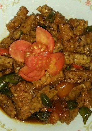 Foto resep Oseng tempe asam pedas manis