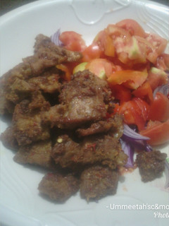 A picture of Home made suya.