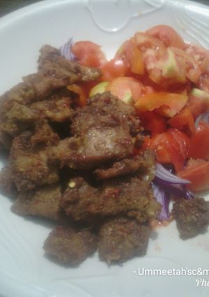 A picture of Home made suya.