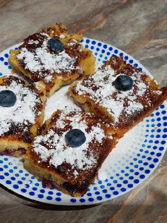 Rebarbarás áfonyás süti recept fotója