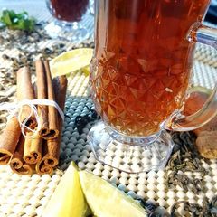 A picture of MINT, GINGER AND CINNAMON KEHWA for cold.