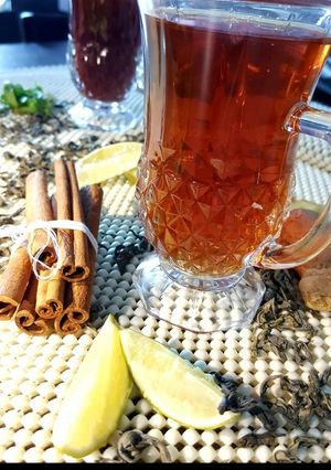A picture of MINT, GINGER AND CINNAMON KEHWA for cold.