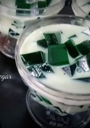 Foto resep Matcha latte jelly drink