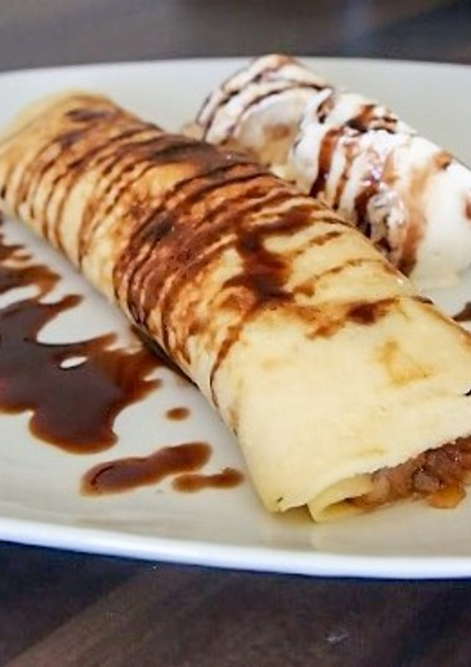 Una foto de Crepes de manzana caremelizada