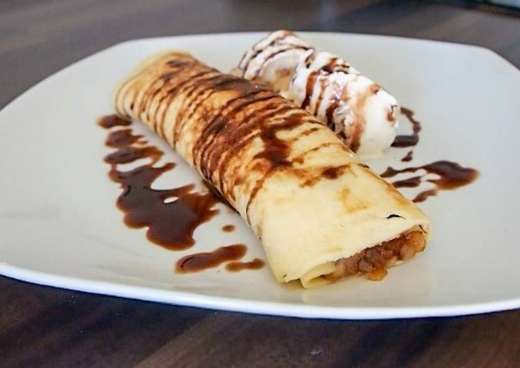 Crepes de manzana caremelizada