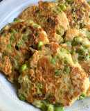 Cheesy Potato & Edamame Pancakes