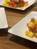 Pico de gallo, melva canutera de Andalucía y maíz