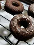 Mini Baked Chocolate Glazed Donuts