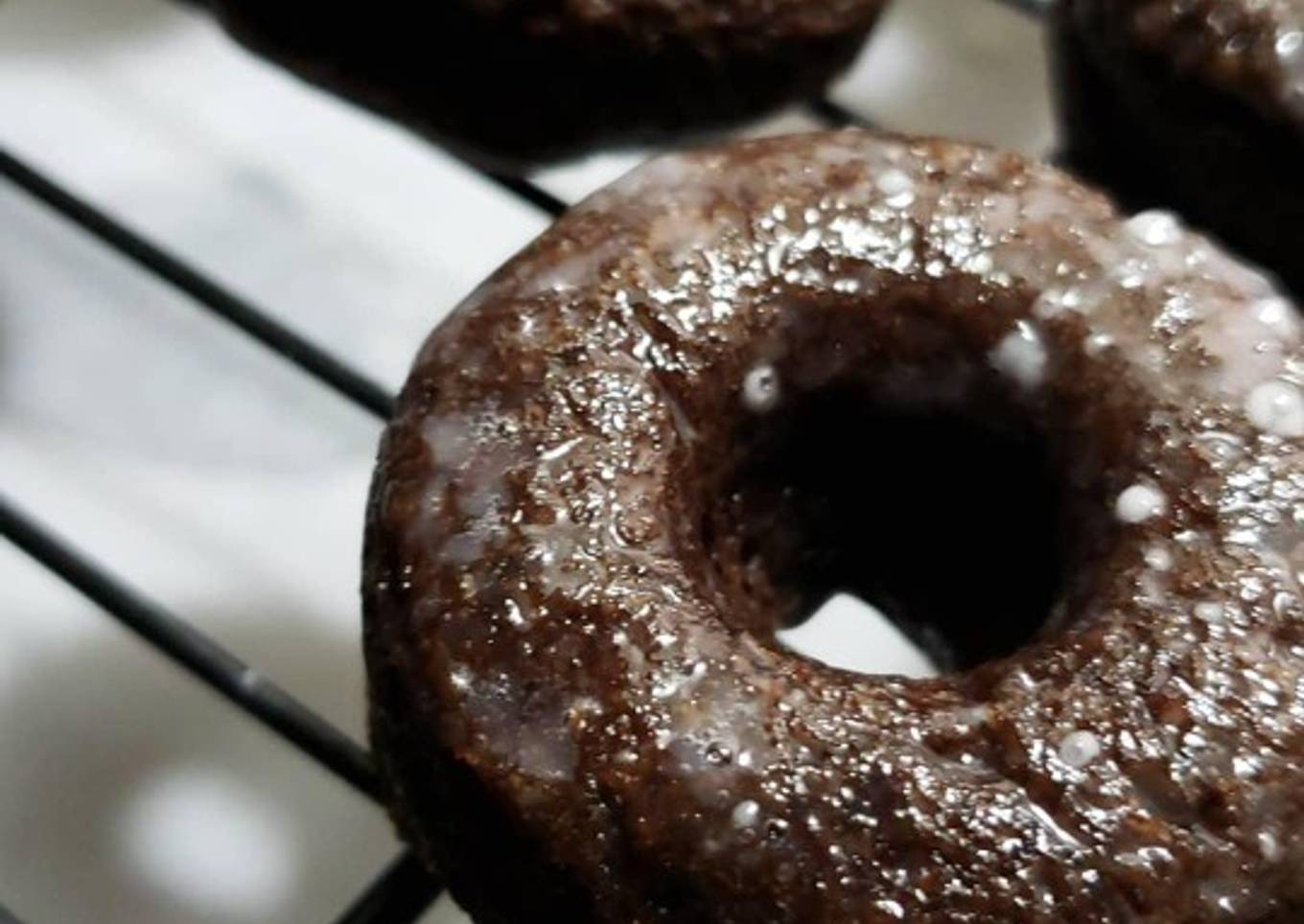 Steps to Make Speedy Mini Baked Chocolate Glazed Donuts