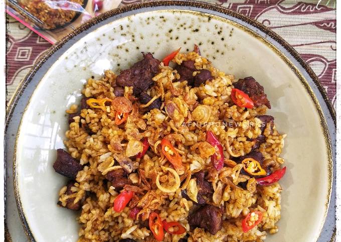 Nasi Goreng Rendang (Bumbu instan)