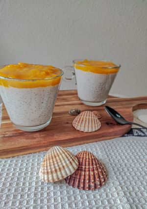 Une photo de 🥭🐉TAPIOCA LAIT DE COCO & MANGUE