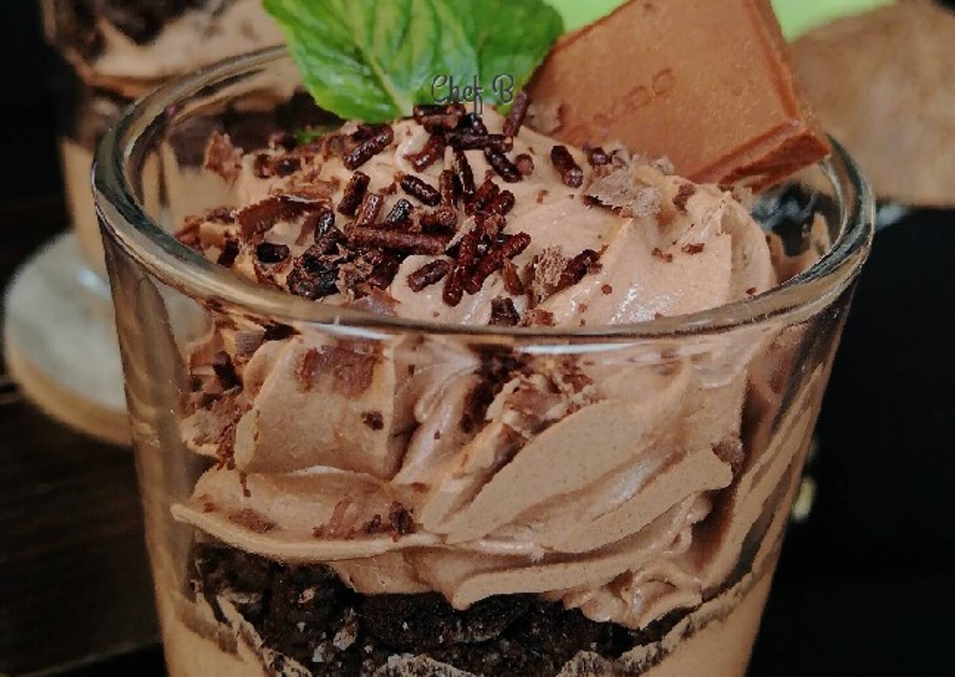 Chocolate mousse parfait