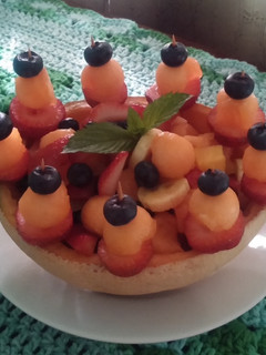 Una foto de Ensalada de frutas en Melón