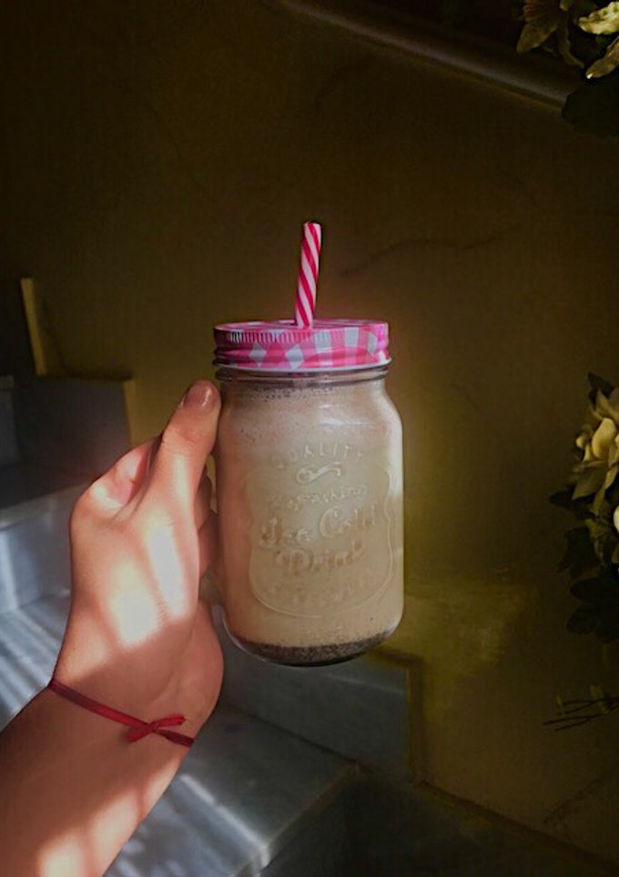 Una foto de Batido de helado de mentachoco