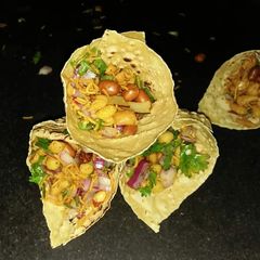 A picture of Papad cone chat.