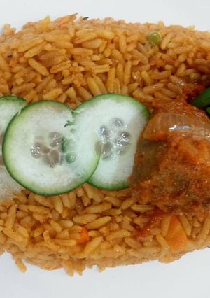 A picture of Jollof rice.