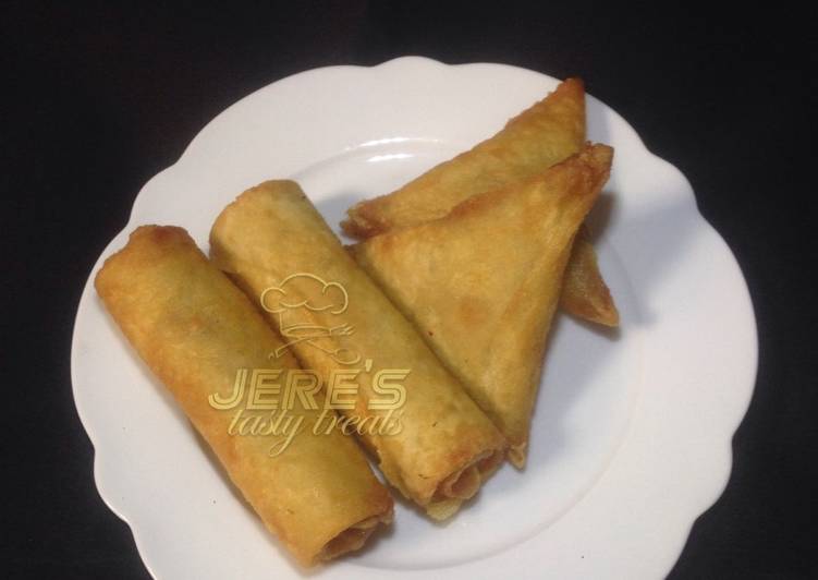 Easiest Way to Prepare Appetizing Samosa nd spring rolls | So Great Food Recipe From My Kitchen