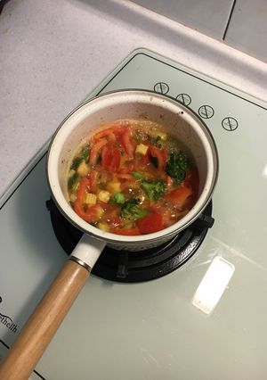 花椰🥦 番茄🍅玉米筍🌽粥 的食譜成品照片