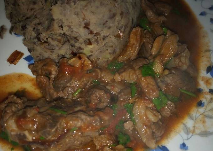 Recipe of Super Quick Homemade Black beans mashed with ripe bananas