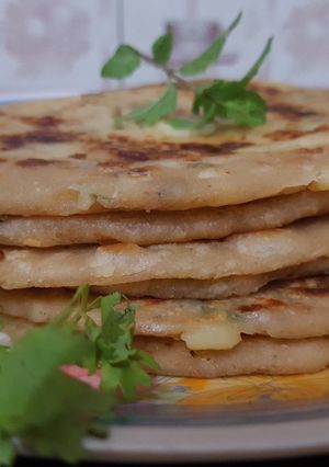 A picture of Potato cheese Paratha recipe cheese Paratha recipe unique style.