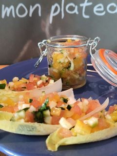 Une photo de Tartare de courgette - apéritif