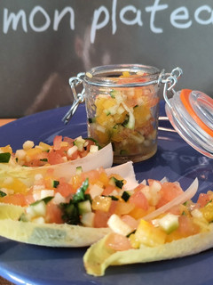 Une photo de Tartare de courgette - apéritif