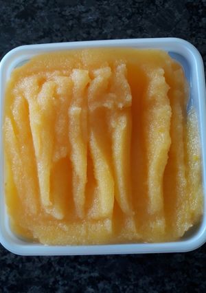 Une photo de Sorbet clémentine, citron, Limoncello