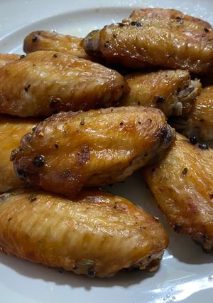 รูปของ ปีกไก่อบพริกไทยดำคีโต