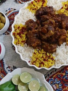 عکسی از دستور چلو گوشت