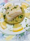 Baccalà su crema di avocado e limone