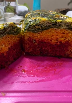 Una foto de Budín tricolor 💚🧡❤️