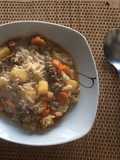 Guiso de arroz y lentejas